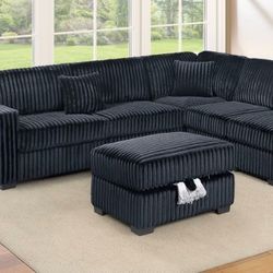 ✳️✳️ $599 Reversible Sectional with Storage Ottoman✳️✳️