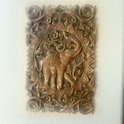 Wood Elephant Art
