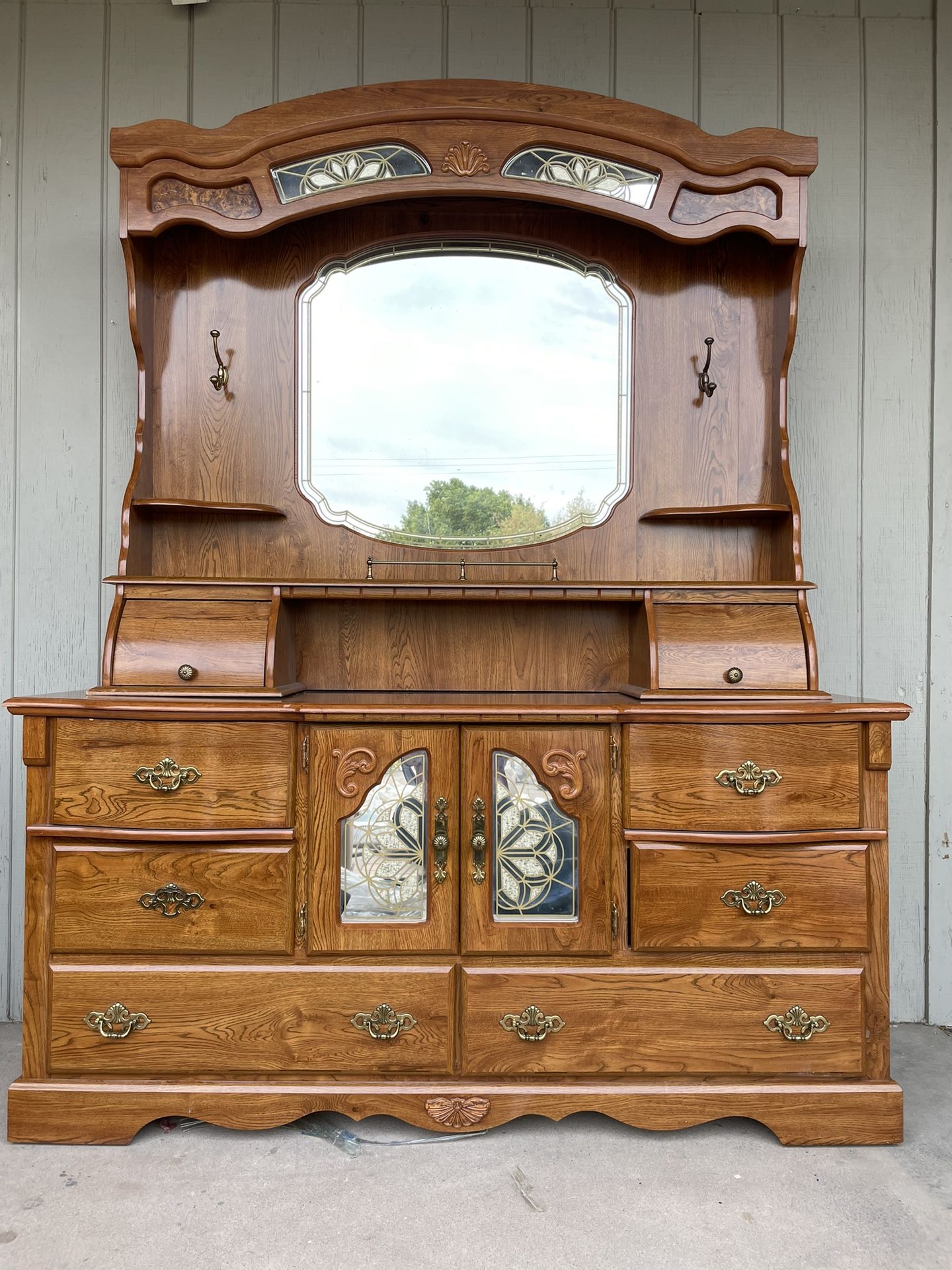Oak Dresser with mirror