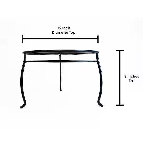 Vigoro 8 in. Black Metal Indoor Plant Stand, Brand New