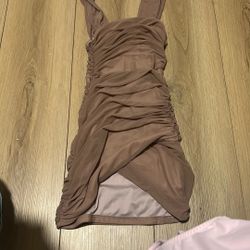 Rose pink mini dress