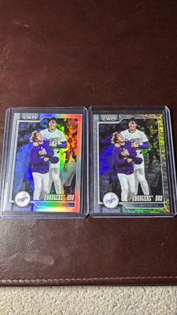 2026 Topps Dodgers Duo Ohtani/Yamamoto opening day rainbow foil & rainbow foil refractor