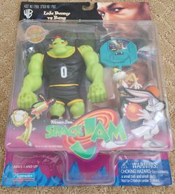 1996 Playmates Warner Bros.  Space Jam Lola Bunny Vs Bang With Jumpin' Jam Hoop Action Figure Michael Jordan