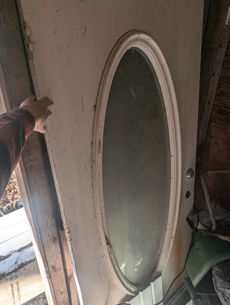 Metal Door With Glass Oval