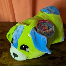 😻💝 Flip-a-Zoo "BlueGreen Terrier & Pink-eyed Corgi" Super Soft Plushie✨😍