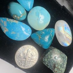 Turquoise, Variscite, Moonstone Cabochons