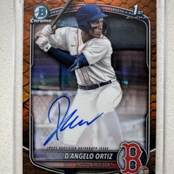D’Angelo Ortiz Bowman 1st Chrome Baseball Card 