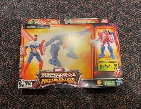 Marvel Mech Strike Mechasaurs Captain America & Redwing Mech Suit 4" Figure New