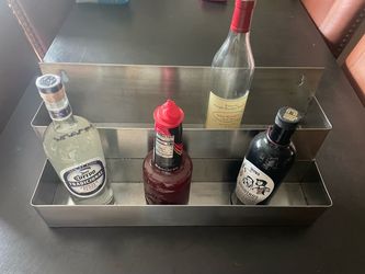 2-Tier Stainless Steel Countertop Bottle Rack
