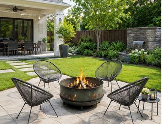 Brand new patio set wood Fire pit