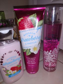 Bath and body works- Bourbon Strawberry & Lemonade