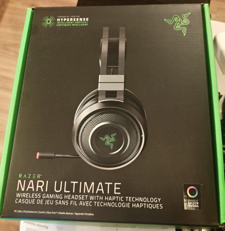 new Razer Nari Ultimate wireless gaming headset with Haptic technology & RGB