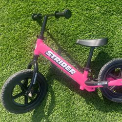 Pink Strider Balance Bike- Like New!