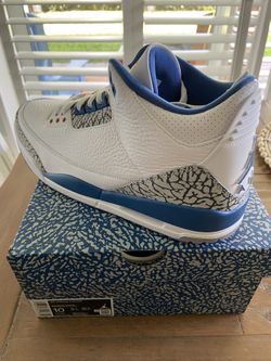 NIKE JORDAN 3 TRUE BLUE WIZARD BRAND NEW WITH RECEIPT FROM NIKE 