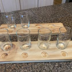 Flight glasses and board