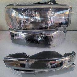 99-06 Gmc Sierra Yukon Headlights Luces Micas Calaveras Faros Faroles Focos 