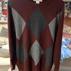 Geoffrey Beene Size Men’s Medium Sweater Shirt Long Sleeve