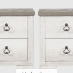 Living Spaces Set Of 2 Night Stands 
