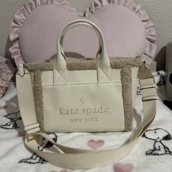 Kate Spade Jett Faux Shearling White 