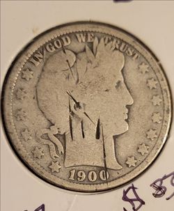 1900 Silver Barber Half Dollar Philadelphia Mint