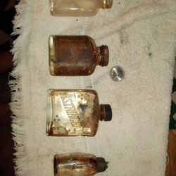 Early Antique Vintage Glass Bottles