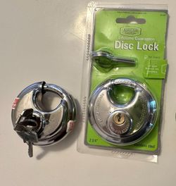 Storage Disc Padlock w/key- $10 Each 