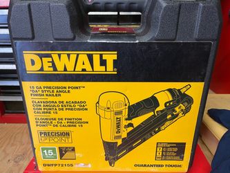 DEWALT  PNEUMATIC 15 CA PRECISION POINT  STYLE  ANGLE  FINISH  NAILER  NEW  #DWFP72155   Read Below