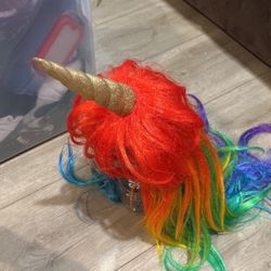 Halloween unicorn wig costume piece