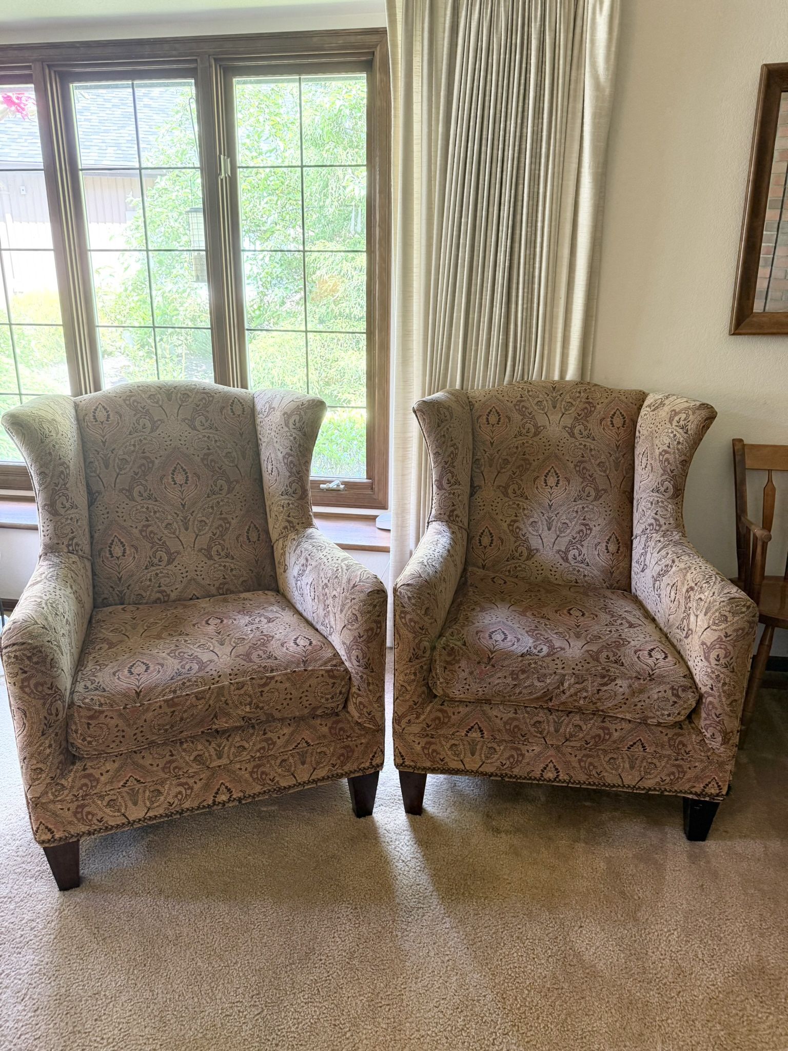 Pair of Patterned Armchairs
