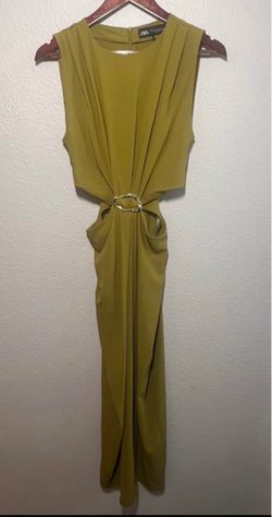Zara Olive Green Cut-Out Dress - XS $25