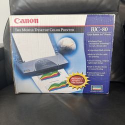 Canon The Mobile Desktop Color Printer BJC-80 Color Bubble Jet Printer - New