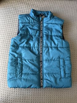 Boys blue puffer vest
