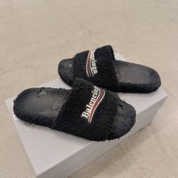 Balenciaga Fur Slides