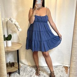 Boutique Blue Dress 