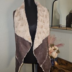 Double Zero Asymmetrical Vest Open Front SMALL