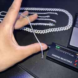 2mm VVS Moissanite Diamond Tennis Bracelet Tester Approved!✨🔥💧💎