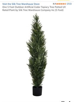 2 faux/fake PLANTS only 5 ft tall