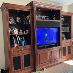 Custom Built Entertainment Center Media Console Cabinet