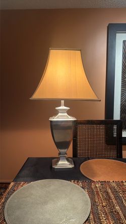 Gorgeous Restoration Hardware heavy silver lamp