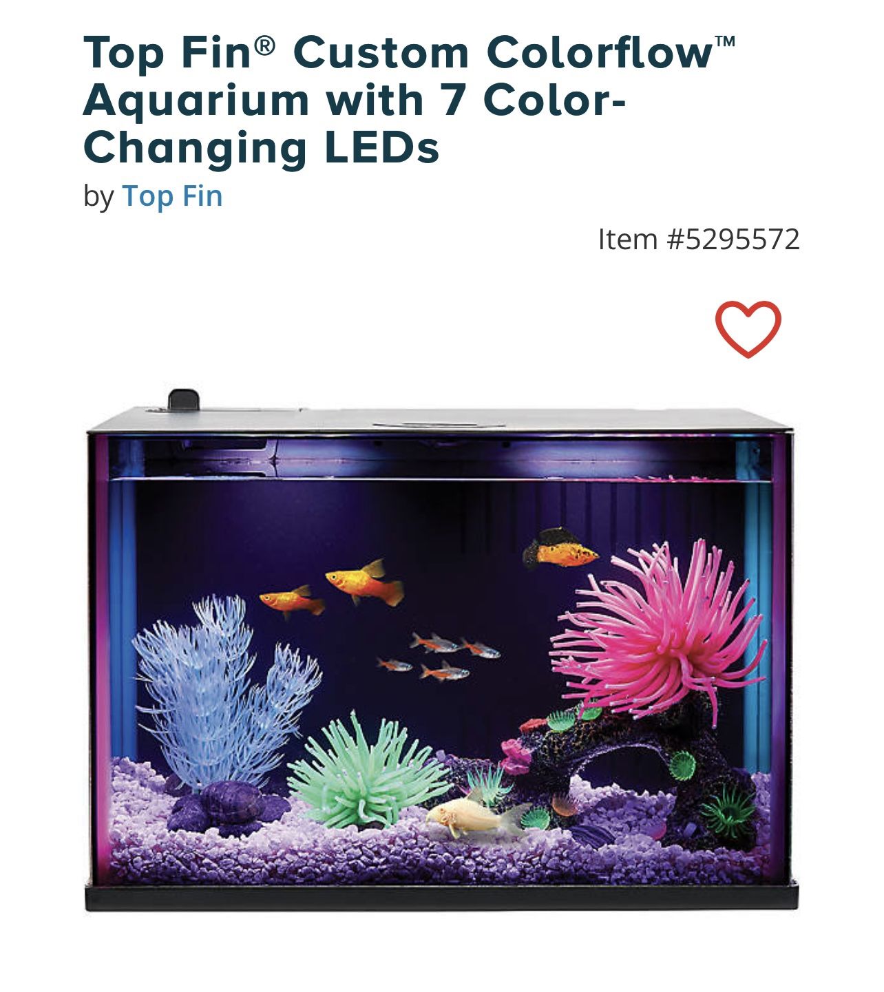 3 Gallon LED Color Changing Fish Tank Aquarium