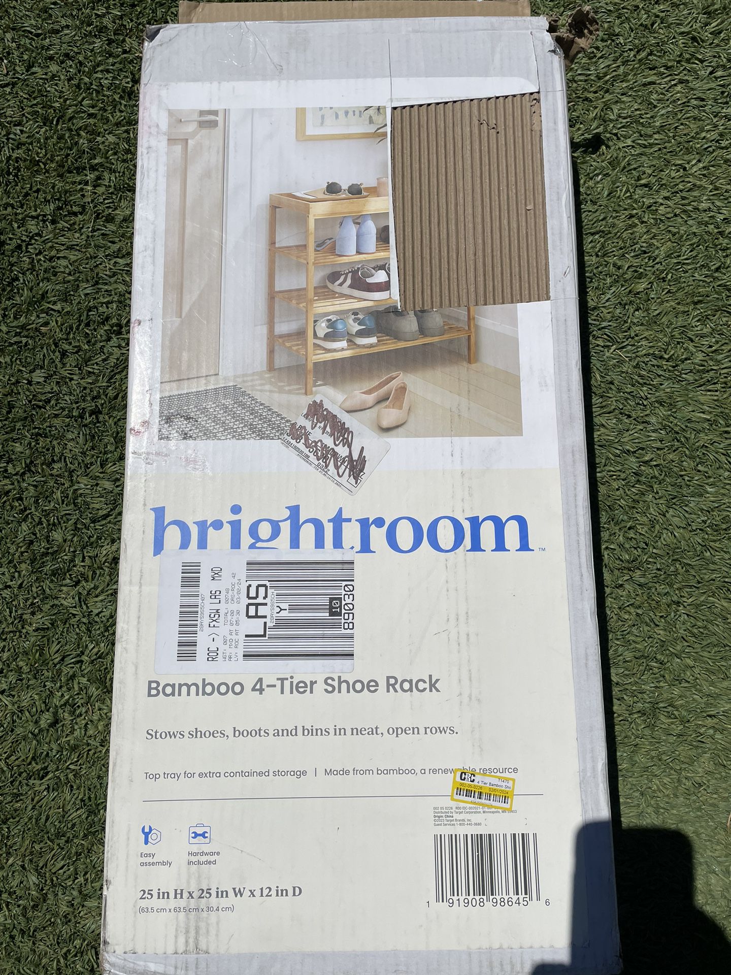4 Tier Bamboo Shoe Rack - Brightroom™