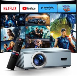 New Smart Outdoor Projector – WiFi 6, Built-In Apps, 1080P