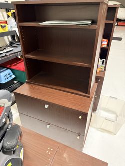 L Shape Desk And 2 Executive Bookcases