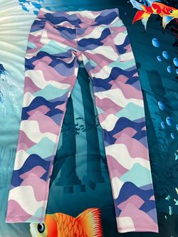Girls Colorful Print Athletic Leggings Size 10/12