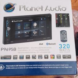 Planet Audio P9695B Car Stereo System - A-Link (Screen Mirroring), 6.95 Inch Double Din, Touchscreen