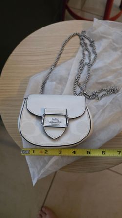 Coach mini white purse crossbody shoulder