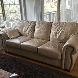 Sofa With Pull Out Bed & Center Table & Carpet 