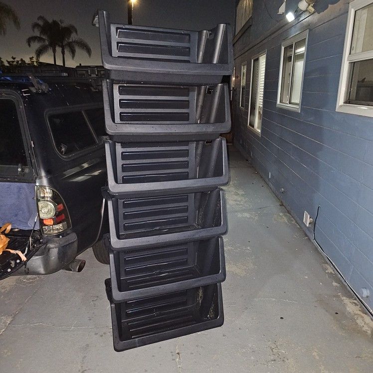 55 Gallon Multipurpose Stackable Space Saving Heavy Duty Storage Bin in Black