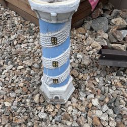 18h X 6d Lighthouse Outdoor Decor Ceramic