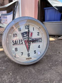 Hudson Electric Neon Clock Circa 1940